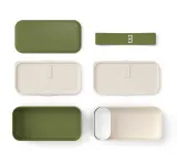 Ланч-бокс Monbento Bento Original Made in France Olive Recycled, 1 л (2 × 500 мл), оливковый — фото 3