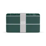 Ланч-бокс Monbento Bento Original Graphic Jungle, 1 л (2 камеры по 0,5 л), тёмно-зелёный — фото 2