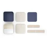 Ланч-бокс Monbento Bento Square Made in France Blue Natural 1,7 л, тёмно-синий с кремовым — фото 4