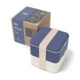 Ланч-бокс Monbento Bento Square Made in France Blue Natural 1,7 л, тёмно-синий с кремовым — фото 6