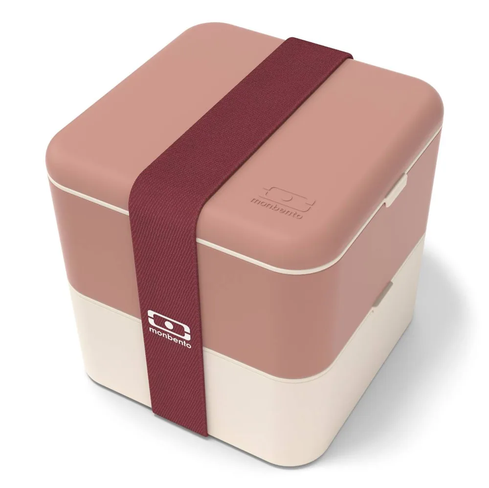 Ланч-бокс Monbento Bento Square Made in France Rose Moka 1,7 л, кремовый и цвета moka