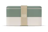 Ланч-бокс Monbento Bento Original Natural Green, 1 л (2 камеры по 0,5 л), зелёный с кремовым — фото 2