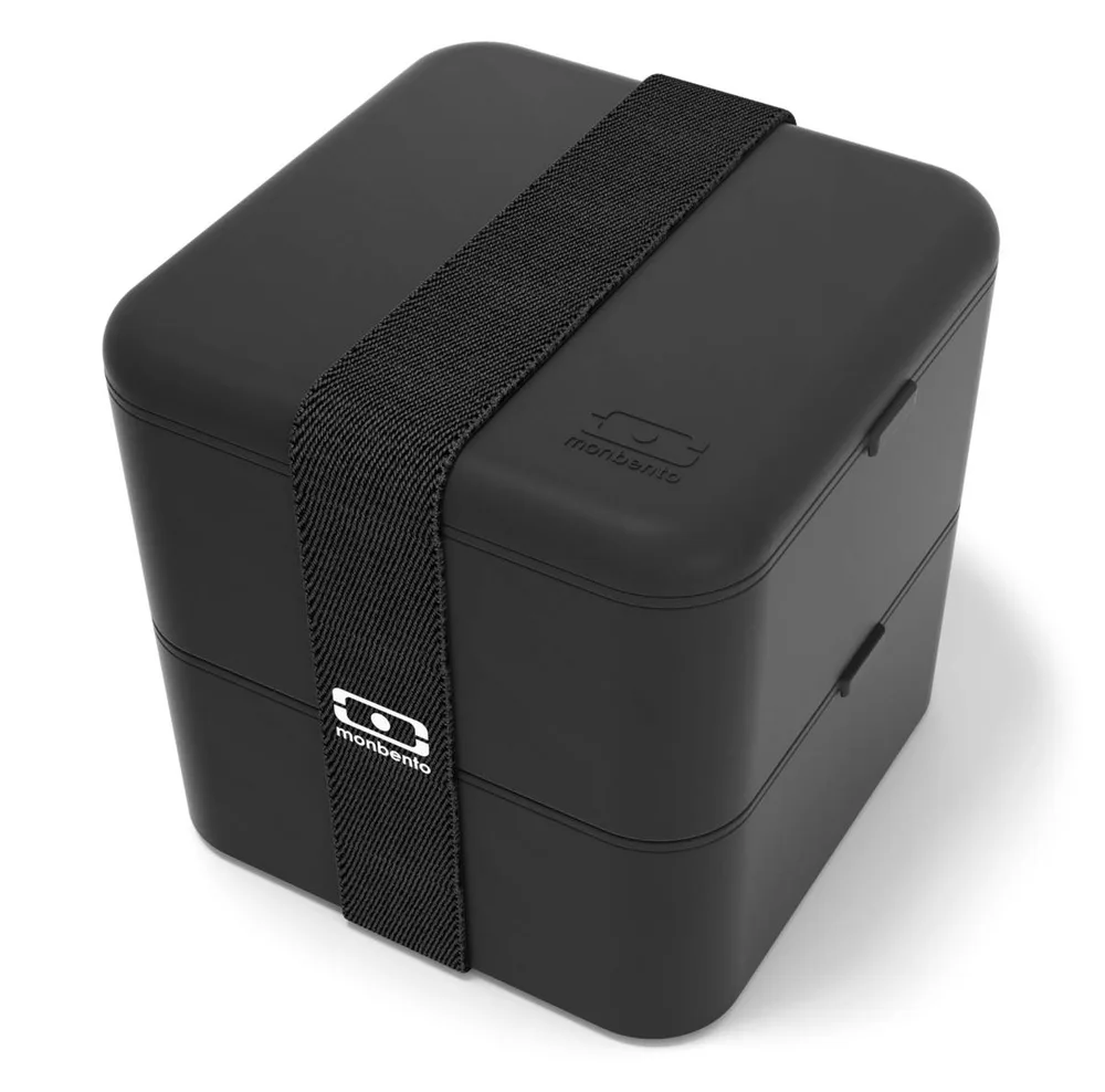 Ланч-бокс Monbento Bento Square Made in France Black Onyx 1,7 л, чёрный