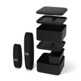 Ланч-бокс Monbento Bento Square Made in France Black Onyx 1,7 л, чёрный — фото 5