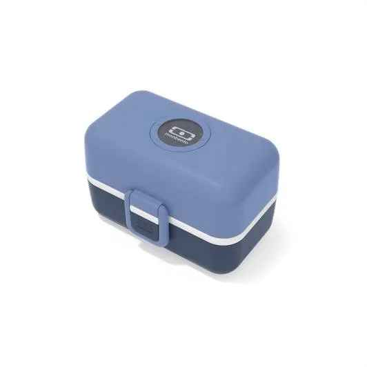 Ланч-бокс детский Monbento Tresor Blue Infinity 0,8 л, три контейнера, синий