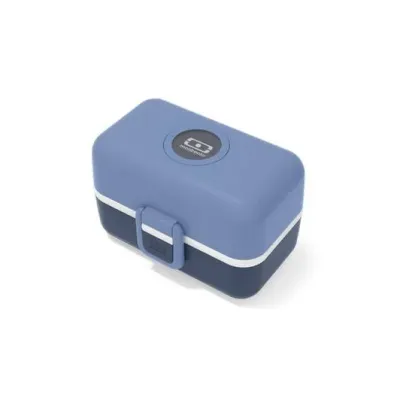 Ланч-бокс детский Monbento Tresor Blue Infinity 0,8 л, три контейнера, синий