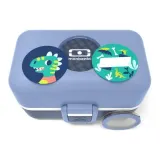 Ланч-бокс детский Monbento Tresor Blue Infinity 0,8 л, три контейнера, синий — фото 3