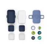 Ланч-бокс детский Monbento Tresor Blue Infinity 0,8 л, три контейнера, синий — фото 5