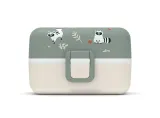 Ланч-бокс детский Monbento Tresor Graphic Raccoon 0,8 л, три контейнера, зелёный с кремовым — фото 2