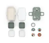 Ланч-бокс детский Monbento Tresor Graphic Raccoon 0,8 л, три контейнера, зелёный с кремовым — фото 6