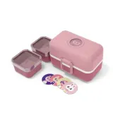 Ланч-бокс детский Monbento Tresor Pink Blush 0,8 л, три контейнера, розовый с белым — фото 3