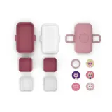 Ланч-бокс детский Monbento Tresor Pink Blush 0,8 л, три контейнера, розовый с белым — фото 4