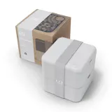 Ланч-бокс Monbento Bento Square Made in France Grey Coton 1,7 л, светло-серый — фото 6