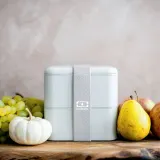 Ланч-бокс Monbento Bento Square Made in France Grey Coton 1,7 л, светло-серый — фото 8