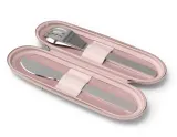 Дорожный набор столовых приборов Monbento Slim Nest Pink в футляре на молнии, ложка, вилка, нож, розовый — фото 2