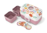 Ланч-бокс детский Monbento Tresor Graphic Papercut 0,8 л, бело-розовый, с цветами — фото 4