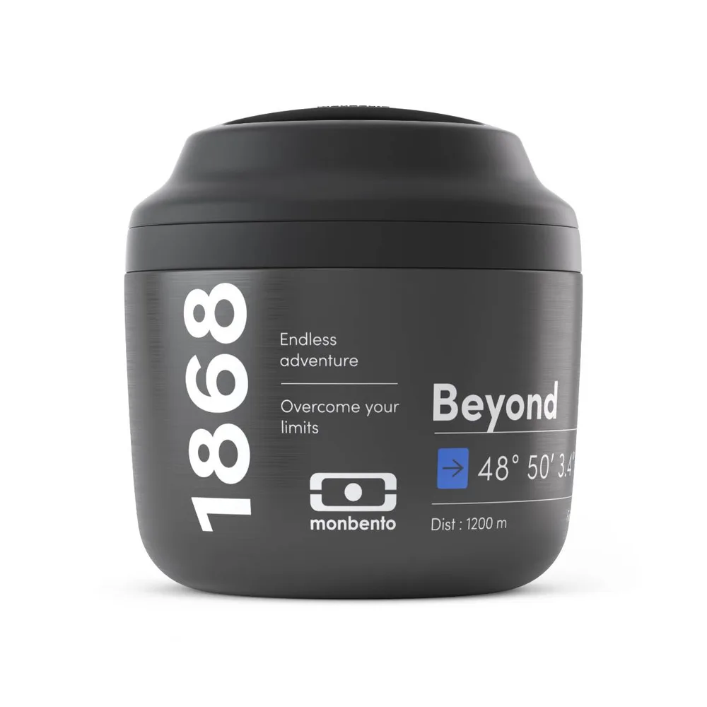 Термос для еды Monbento Element Beyond 0,55 л, чёрный, нержавеющая сталь 316