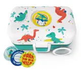 Ланч-бокс детский Monbento Tresor Graphic Dino 0,8 л, с динозаврами, бело-бирюзовый — фото 3