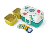 Ланч-бокс детский Monbento Tresor Graphic Dino 0,8 л, с динозаврами, бело-бирюзовый — фото 4
