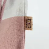 Сумка для ланч-бокса Monbento Pochette L Natural Flamingo, вторичные полиэстер и хлопок, на шнурках, розовая с кремовым — фото 2