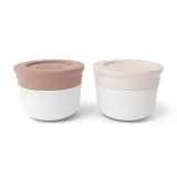Набор контейнеров для соуса Monbento Temple S Moka-Natural Pink, 2 шт., 10 мл, розово-белые — фото 1