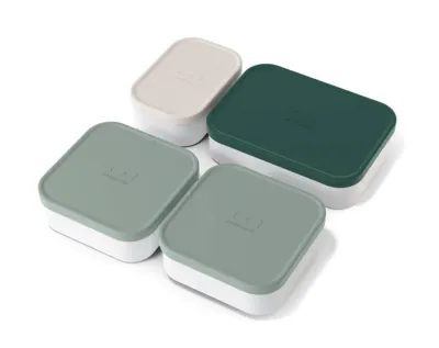 Набор контейнеров Monbento Extra Green для ланч-боксов Original, 4 шт., 95/150/210 мл, зелёный