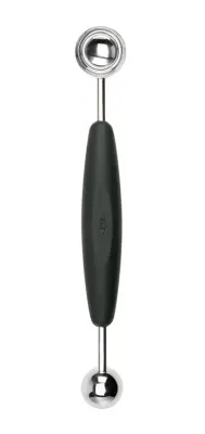 Ложка для выемки шариков из фруктов и овощей OXO Good Grips, две насадки разного размера, нержавеющая сталь, чёрная