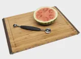 Ложка для выемки шариков из фруктов и овощей OXO Good Grips, две насадки разного размера, нержавеющая сталь, чёрная — фото 3