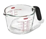 Мерный стакан стеклянный OXO Good Grips 1 л с ручкой, шкала в мл и чашках, прозрачный — фото 1
