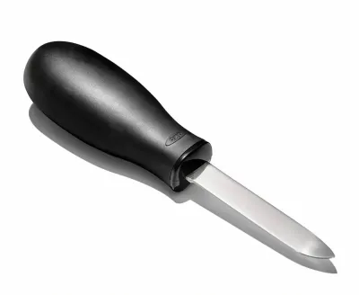Нож для устриц OXO Good Grips, нержавеющая сталь и пластик, чёрная ручка, можно мыть в посудомоечной машине