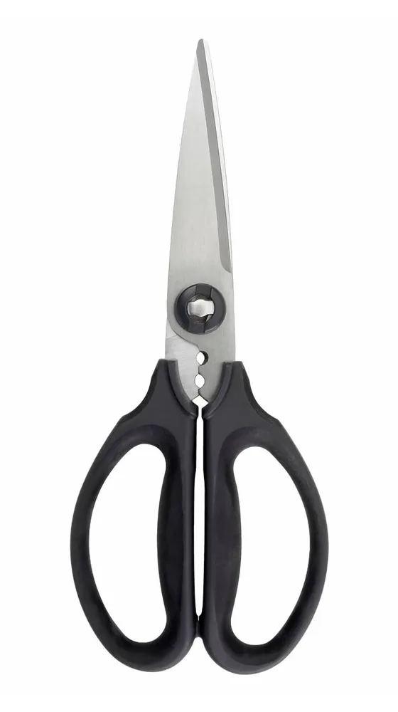 Ножницы кухонные для зелени OXO Good Grips, стальные лезвия с микрозубчиками, мягкая ручка, чёрные