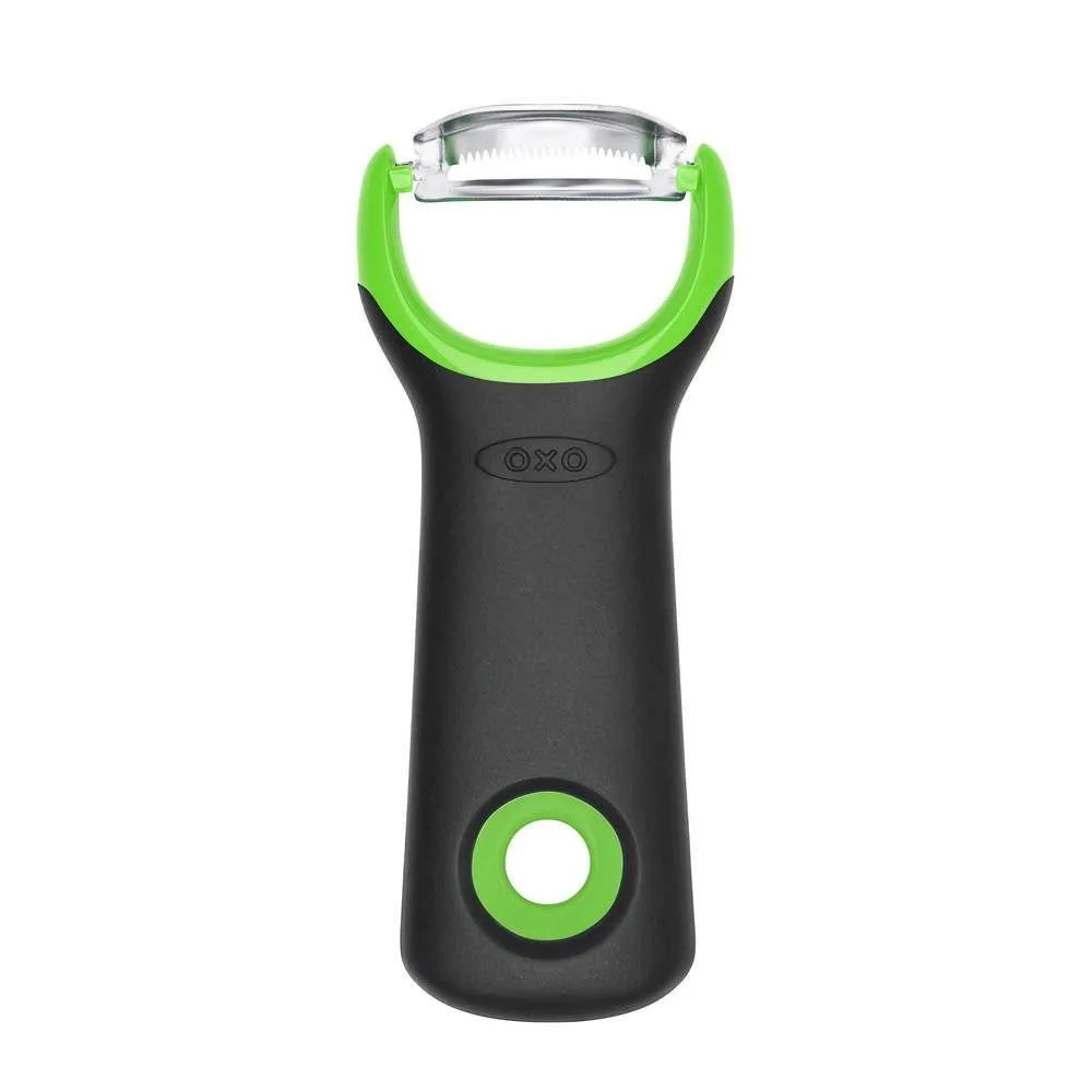 Овощечистка для спаржи OXO Good Grips, нержавеющая сталь и пластик, 11 см, чёрная