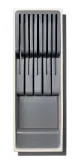 Органайзер для ножей в ящик OXO Good Grips, пластик, серый с кремовым, 41,2 x 14,1 x 5,9 см, два уровня — фото 2