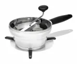 Ручная протирка для овощей и фруктов OXO Steel Good Grips с 3 дисками, нержавеющая сталь и пластик, 37,5 × 26 × 18,4 см — фото 1