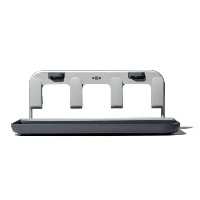 Складная сушилка для бутылок и трубочек OXO Good Grips, алюминий, PP и ABS, серая, 16,1 x 31 x 12,2 см