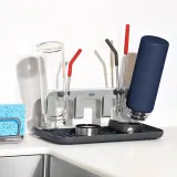 Складная сушилка для бутылок и трубочек OXO Good Grips, алюминий, PP и ABS, серая, 16,1 x 31 x 12,2 см — фото 5