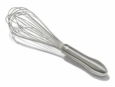 Венчик OXO Steel 29,1 × 6,8 см, цельный из нержавеющей стали, профилированная ручка, серебристый