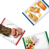 Набор разделочных досок OXO Good Grips, 3 шт, 32,7 x 22,8 см, белые с цветными краями — фото 8