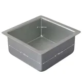 Квадратная форма для выпечки PME Cake 15x15 см, анодированный алюминий, серая — фото 2