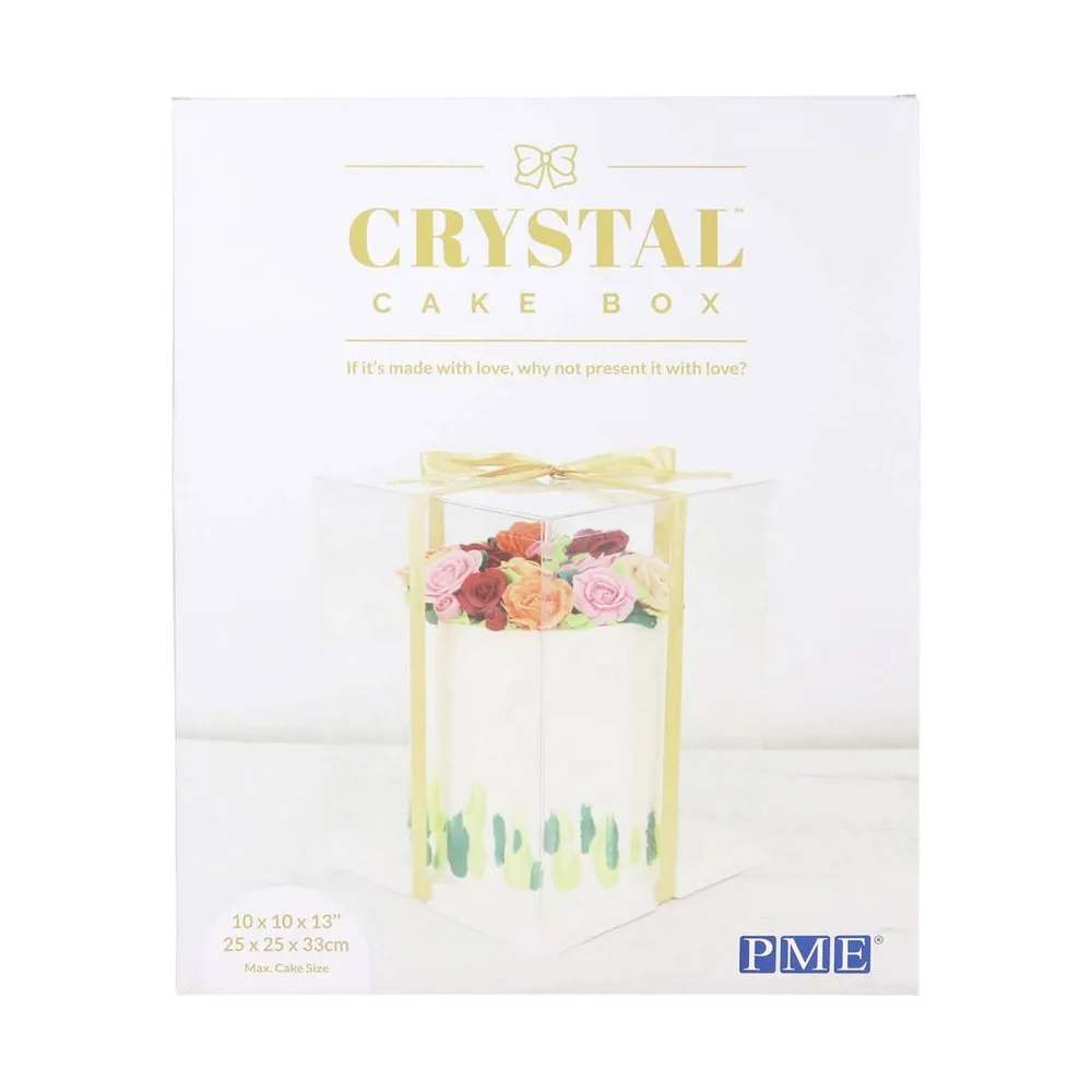 Коробка для торта прозрачная PME Cake 30x30 см, PET, для хранения и перевозки выпечки