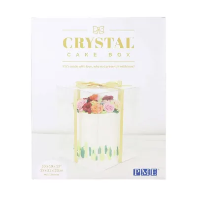 Коробка для торта прозрачная PME Cake 30x30 см, PET, для хранения и перевозки выпечки