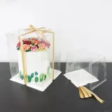 Коробка для торта прозрачная PME Cake 25x25 см, PET, для хранения и перевозки выпечки — фото 3