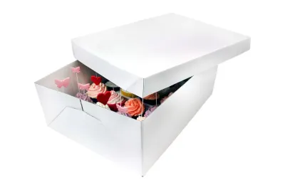 Коробка для 24 кексов PME Cake, белый картон, высота 14 см