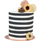 Шпатель-скребок PME Cake для крема с полосатым профилем, 25.5x8 см, пластик, белый — фото 4