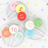 Штампы для надписей PME Cake, набор 31 шт, цифры, знаки и акценты, от 1 до 3 см, пластик, синие — фото 6