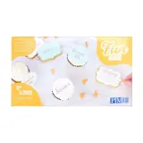 Штампы для надписей PME Cake, набор 66 шт, буквы, цифры и символы, пластик, оранжевые — фото 1