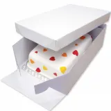 Коробка для торта с прямоугольной подложкой PME Cake, набор, 38 на 27 см, картон, белая — фото 4