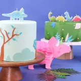 Свечи для торта PME Cake Динозавры, набор 4 шт, T-Rex, трицератопс, стегозавр, апатозавр, разноцветные — фото 6