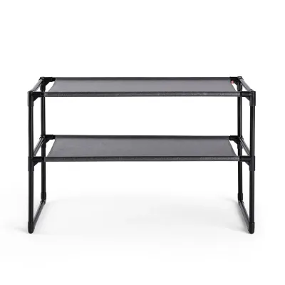 Двухъярусная подставка для обуви Rayen, 59 x 29 x 38 см, чёрная