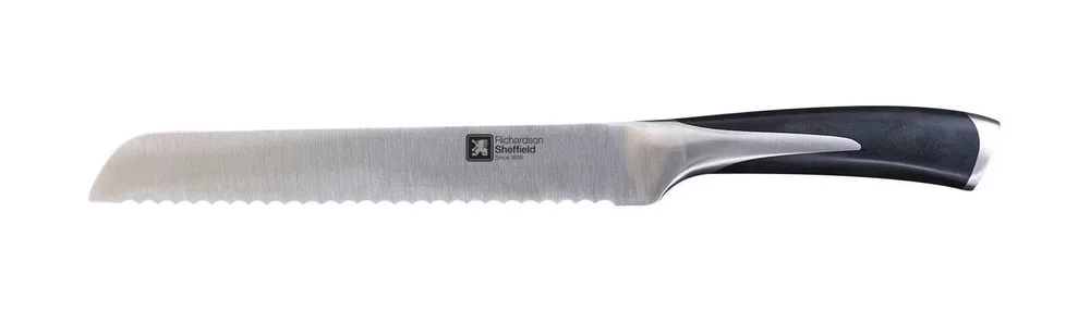 Нож для хлеба Richardson Sheffield Kyu, лезвие 20 см, сталь X50Cr15MoV1, чёрный